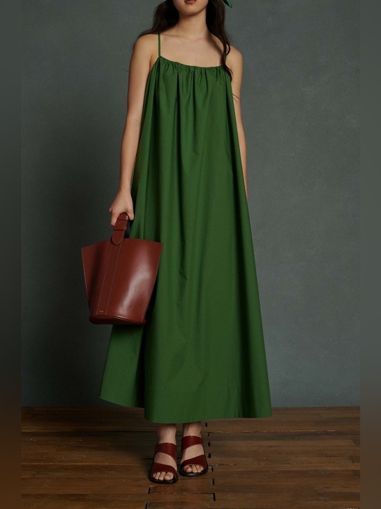 soeur Dresses & Skirts - Soeur Arielle Green Cotton Maxi Dress